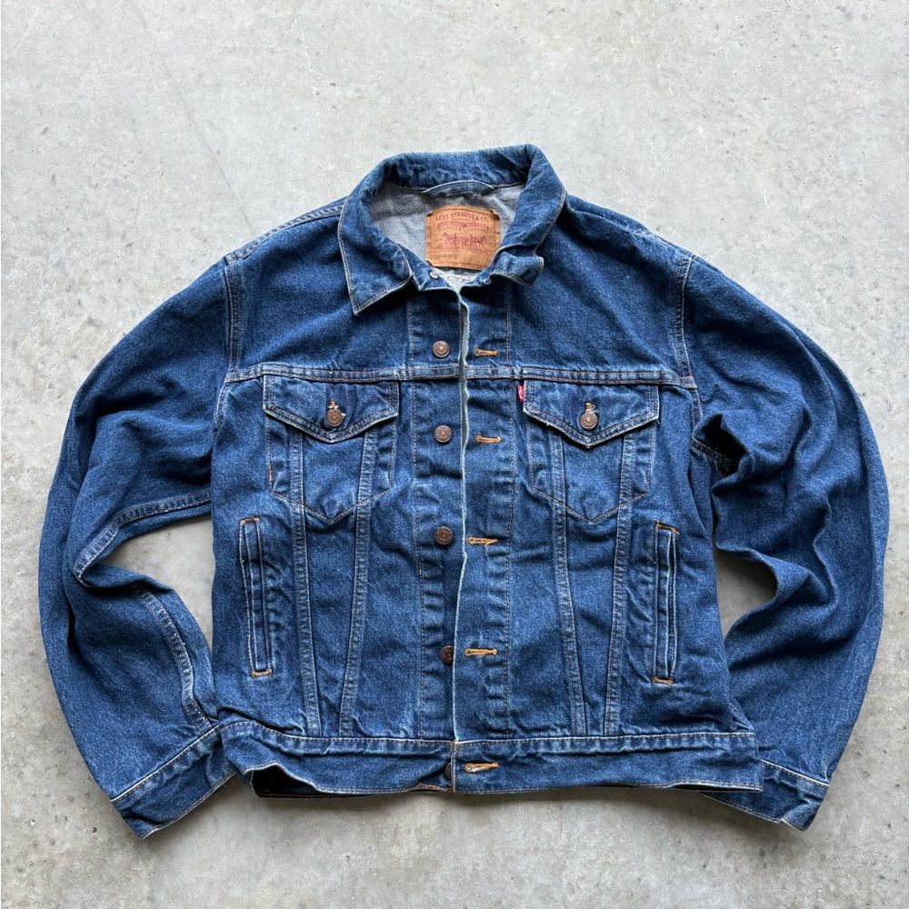 Levi's Blue Denim Jacket with Brown Label